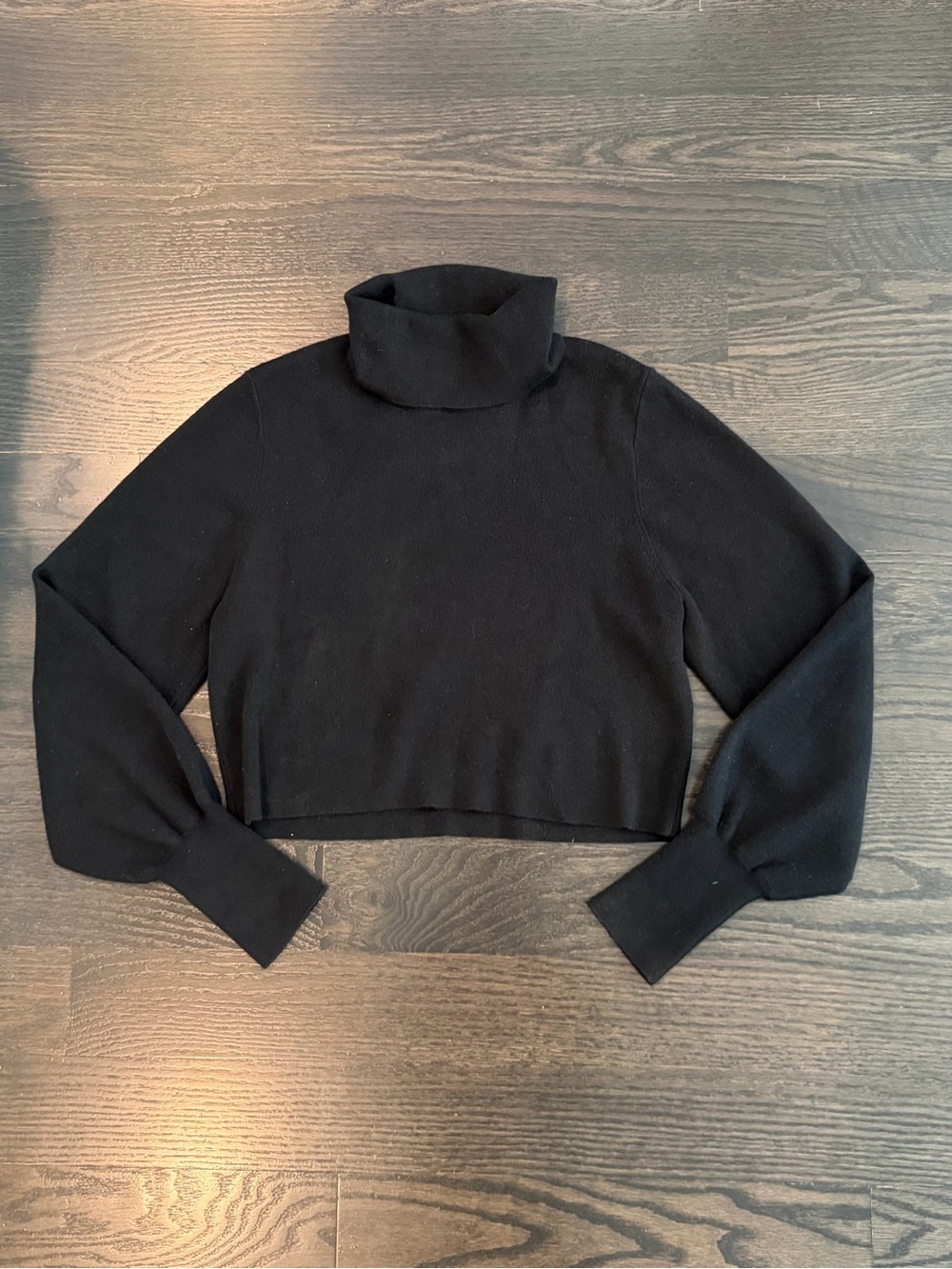 Wilfred Black Cropped Turtleneck Sweater